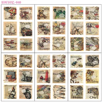 

6 Sheets Retro Stamp Paper Sticker Decoration Diy Diary Scrapbooking Seal Sticker Kawaii Stationery