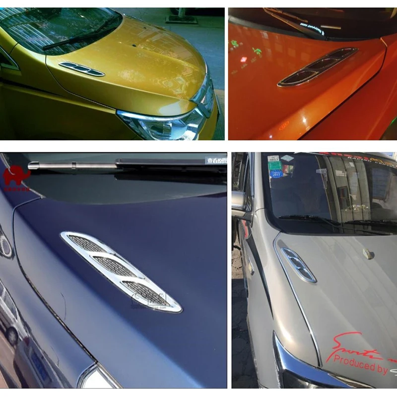 Engine Cover Decoration Sticker For Car Air Flow Vent Exterior Accessoriesauto stickerhood