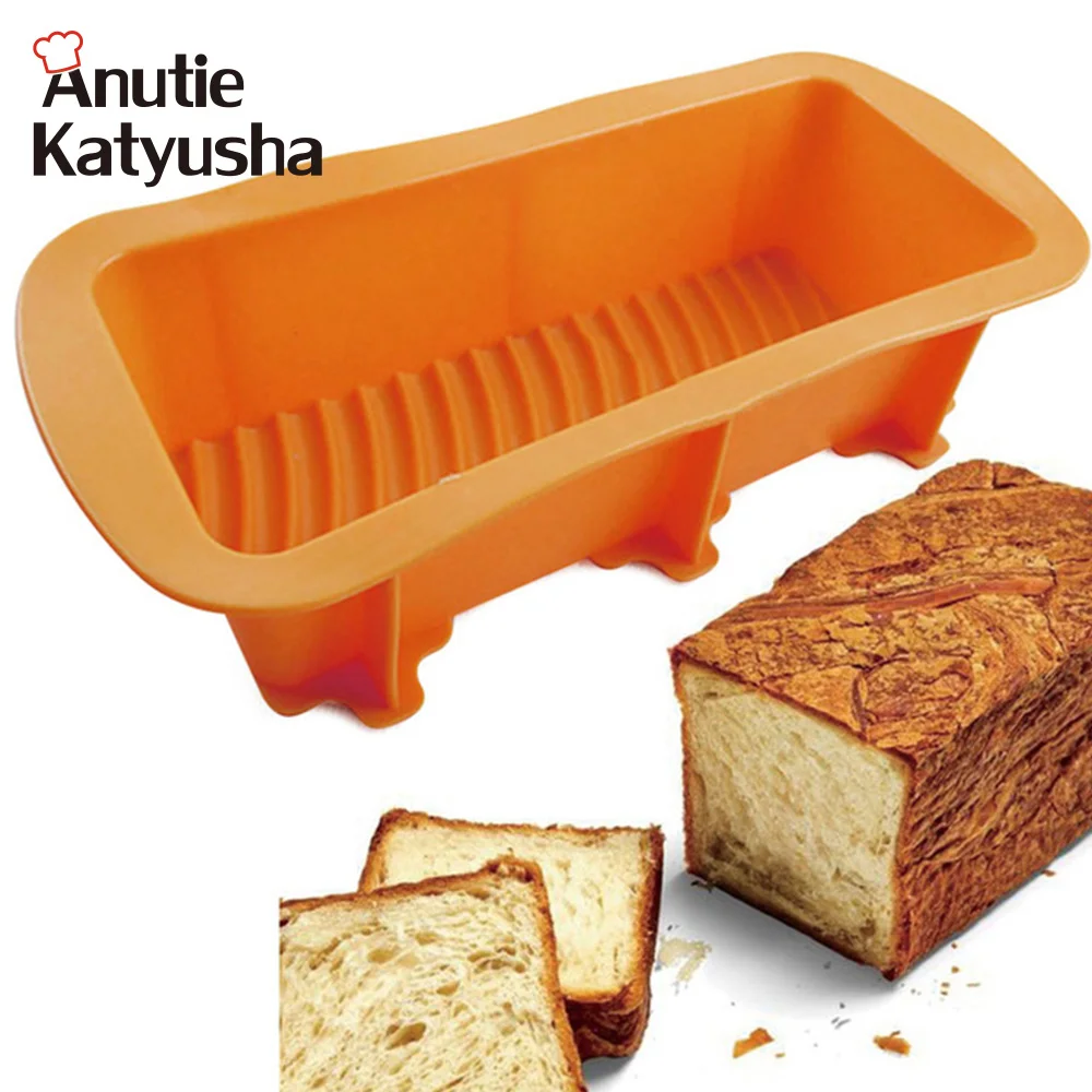 

1Pc Rectangular Toast Silicone Cake Mold Non-stick Bakeware Bread Molds French Bread Pan-soap Loaf Pans Pastry Baking Tools