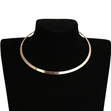 Европейский и американский круг, яркий металлический воротник, панк, женское колье, ожерелье, модное короткое лезвие, цепочка, ожерелье, бижутерия