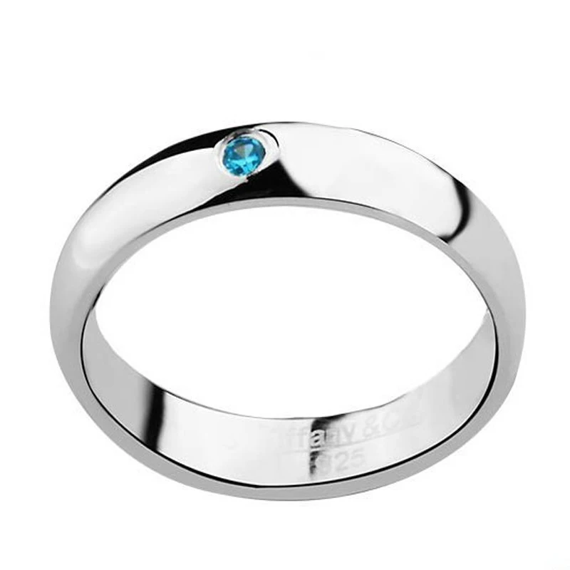 wholesale 5pcs/lot Silver plated fashion light blue crystal Ring all US size 8 Free shipping