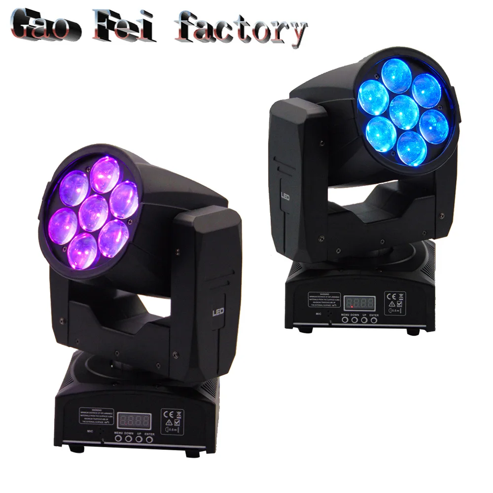 

7x12W Mini Bee Eye Led Moving Head Zoom Light RGBW 4IN1 beam stage light professional dj disco light (2pcs/lot)