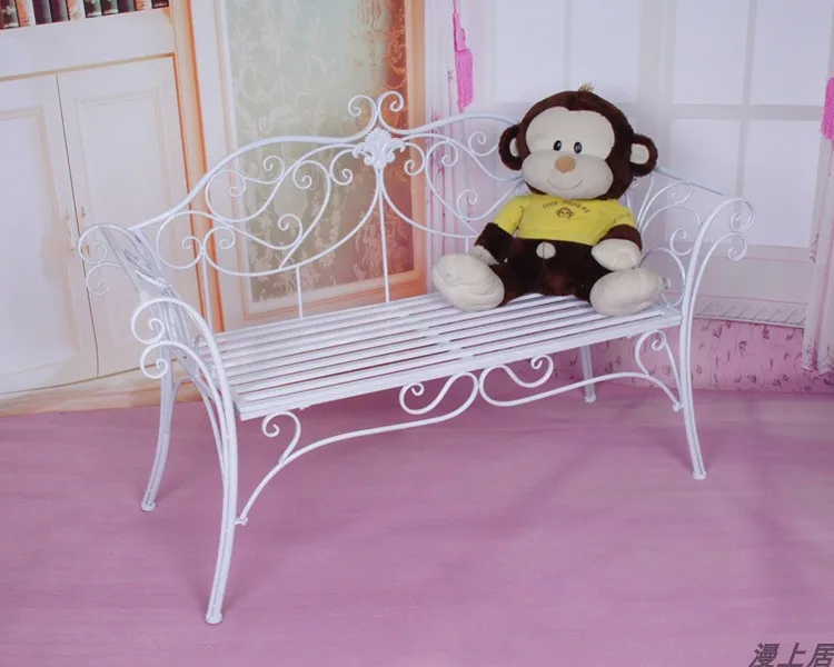 20%European Wrought Iron Sofa Chair Outdoor Bench Balcony Living Room Double Chair Park Chair Leisure Garden Table And Chair