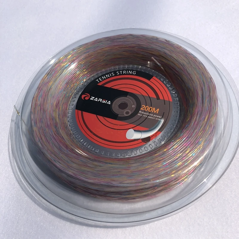 

ZARSIA 200m Big Reel synthetic flash nylon soft spinning Rainbow tennis string