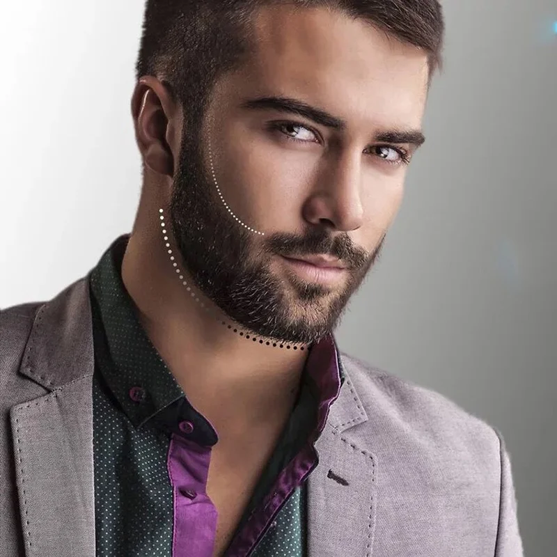 

Men Shaving Template Combs Beard Shaping Styling Template Beard Comb Tools ABS Comb for Hair Beard Trim N3