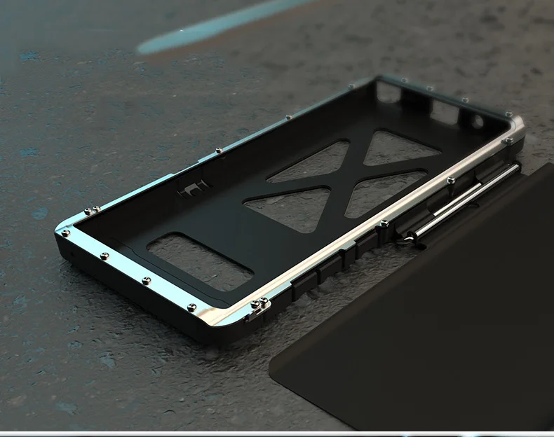 Металлический флип-чехол R-just из нержавеющей стали для samsung Galaxy Note 8 S7 edge S10 Plus противоударный чехол для iphone XS XR MAX 8 Plus
