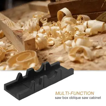 

Plastics Cabinet Case Saw Box 45 Degree Woodworking Angle Cutting Tools Wood Cutting Clamping Miter Saw Box Black