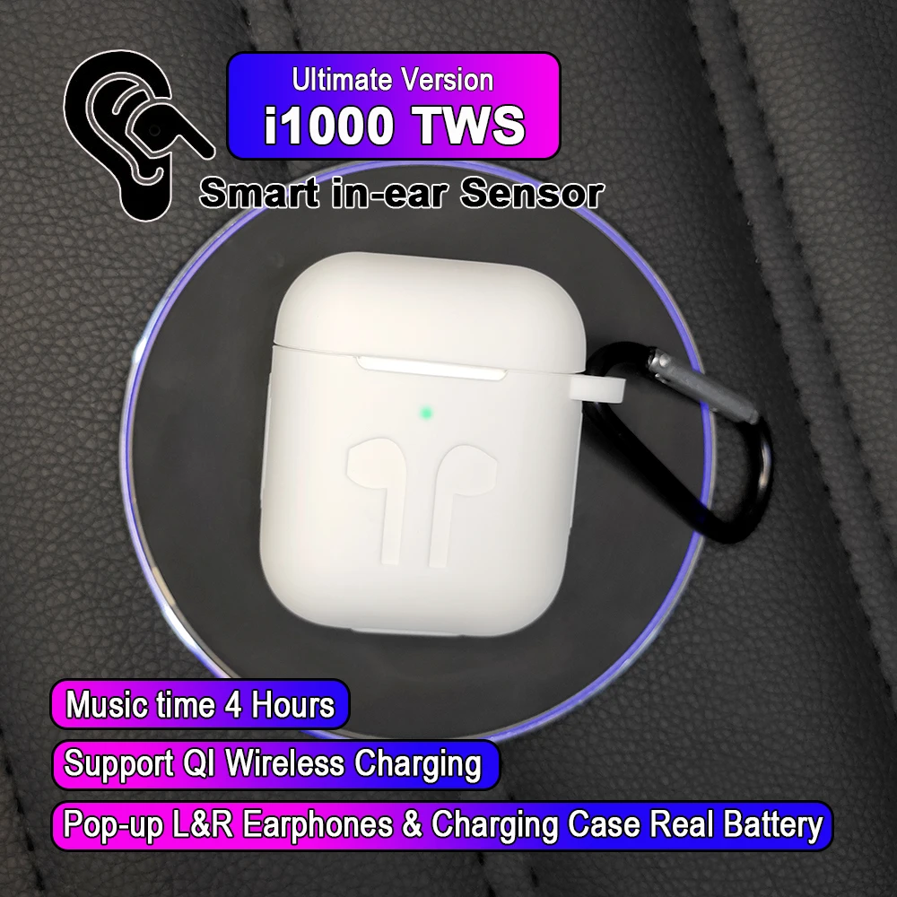 

i1000 TWS In-ear Smart Sensor Wireless Earphone 8D Super Sound Earbuds Pop up Bluetooth 5.0 Earphones Pk i100 i200 i800 TWS