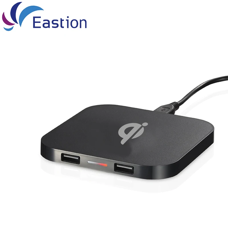 

Qi Wireless Charger for Samsung Galaxy S6 S7 S8 Edge Adapter Universal 2 USB LED Lighting Wireless-Chargers Desktop Charging