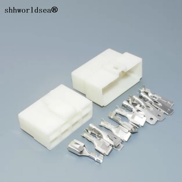 shhworldsea 5Sets total 90PCS Kit 8p 8 Pins Way Male Female Connectors 6.3mm Terminal for Motorcycle Car ATV Scooter Boat | Автомобили и