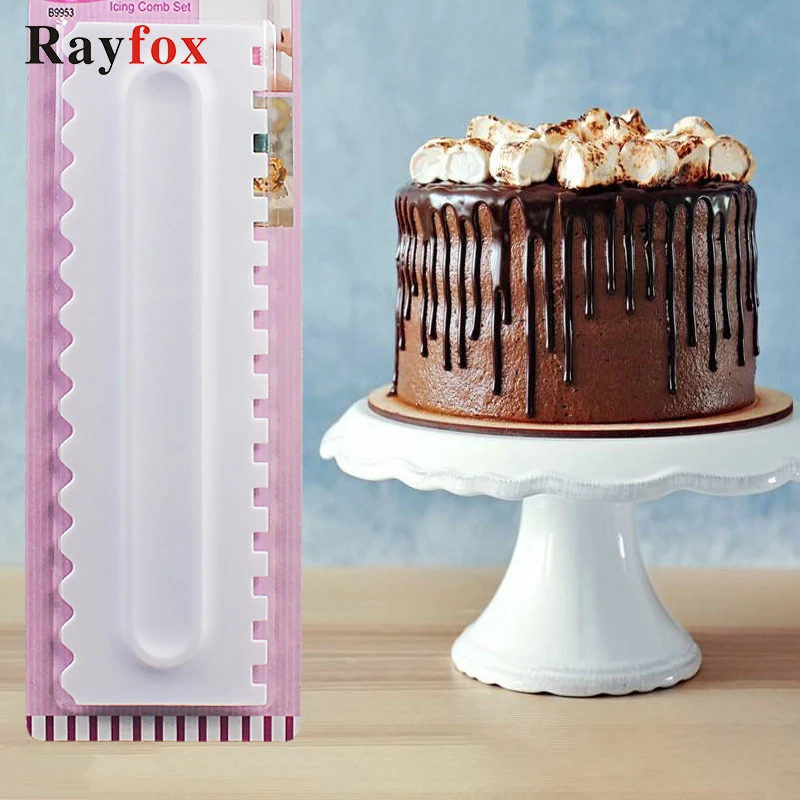 

Kitchen Accessories Bakeware Cake Fruit Decorating Pastry L cing Comb Set Plastic Fondant Spatulas Cake Scraper Baking Gadgets