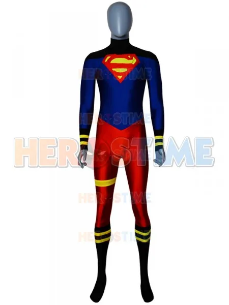 

Superboy Costume Spandex Superman Superhero Cosplay Zentai suit Halloween party Super boy catsuit adults/kids/Custom Made