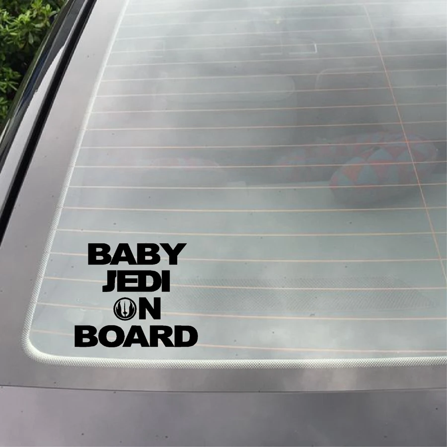 

"Baby Jedi On Board" Vinyl Sticker JEDI In Star Wars Decals for Car Window Decoration Free Shipping