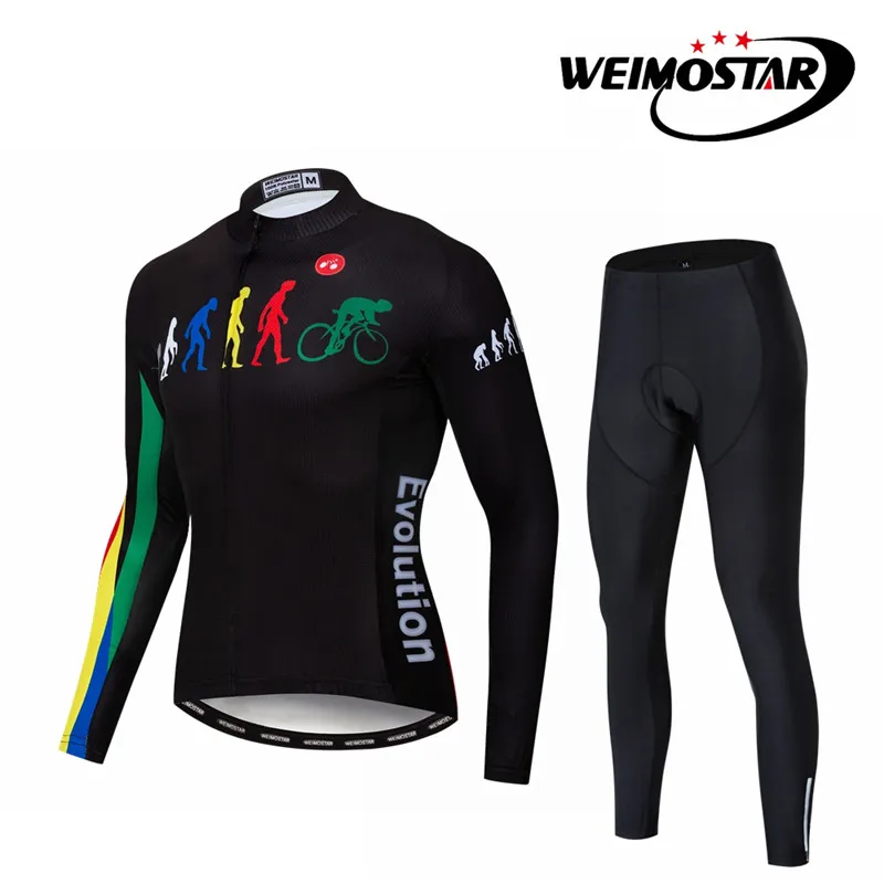 2019 Mtb Bike Jersey Pants Set Men's Cycling Long Sleeve Jersey Suit