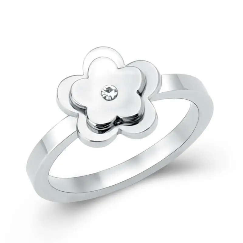 

flower sharp rings wedding ring double flower ring for girl as best gift free ship