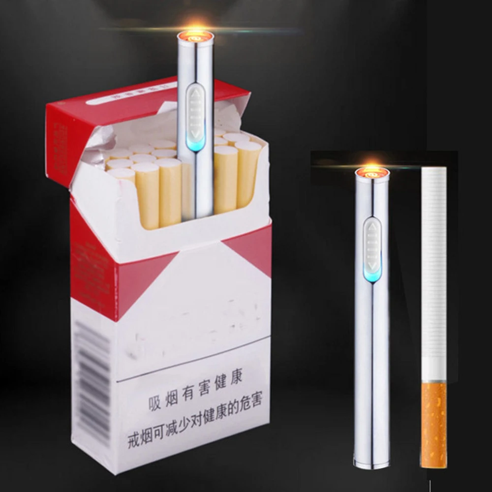 1PC-Creative-cigarette-lighter-metal-shape-long-cigarette-lighter-USB-charging-cylindrical-carry