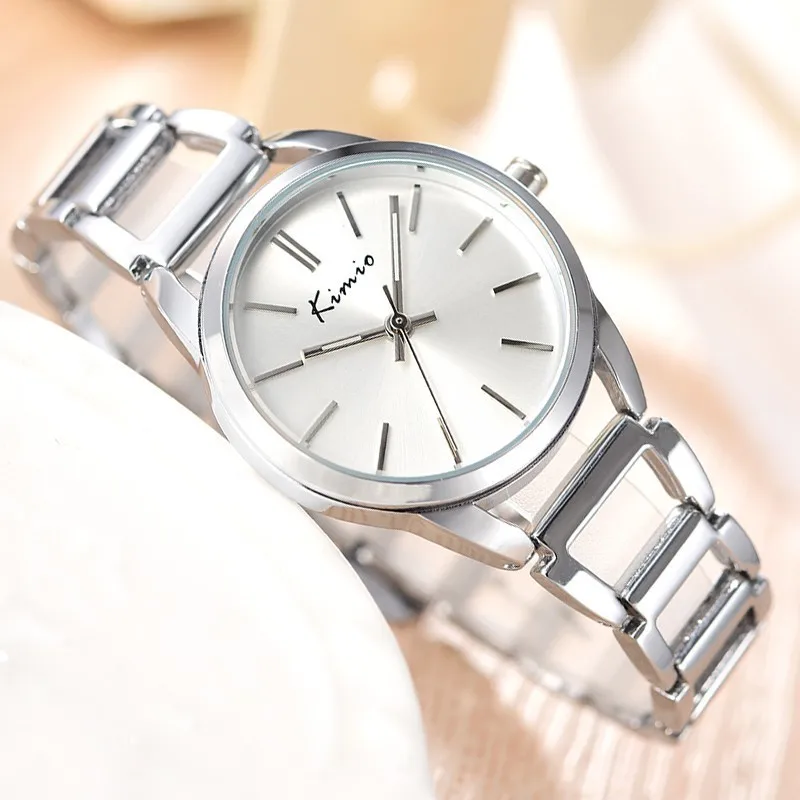 

KIMIO Simple Quartz Watches Women Fashion Watch 2016 Hollow Bracelet Ladies Watches Woman Dress Wristwatch Women's Watches