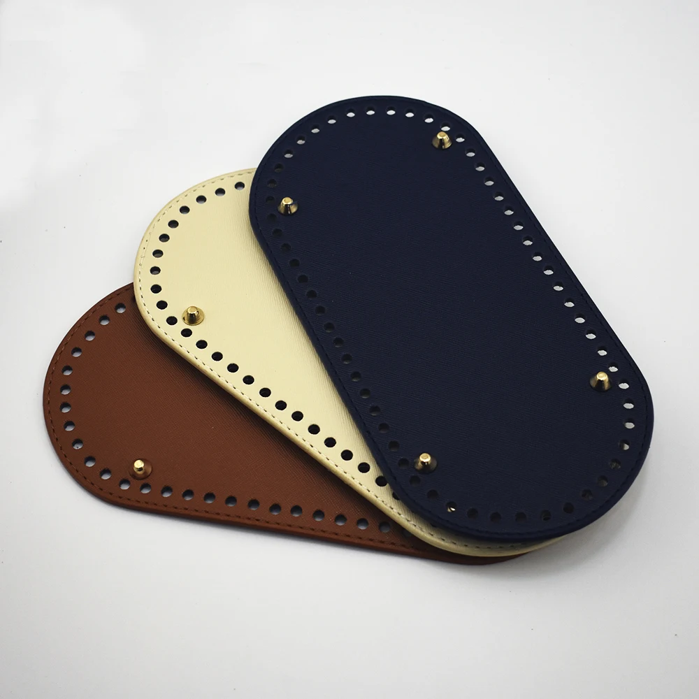 

9.84X4.72" Bag Bottoms Fashion DIY Handmade Colorful Oval Bag accessory for Black Brown Blue Gray handbag Crossbody Bags Bottom