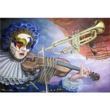 Diamond Embroidery Icon DIY Diamond Painting Clown music Full Square Diamond Mosaic Wall stickers Decoration Painting gift FZ756