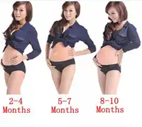 1 X ประดิษฐ์ปลอมซิลิโคนท้อง Baby Bump ตุ๊กตาการตั้งครรภ์ 2-4 เดือน 5-7 เดือน 8-10 เดือน 3