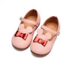 Милые Мультяшки, для принцессы обувь для девочек Демисезонный мультфильм Детские Тонкие Туфли милые девушки модная обувь на плоской