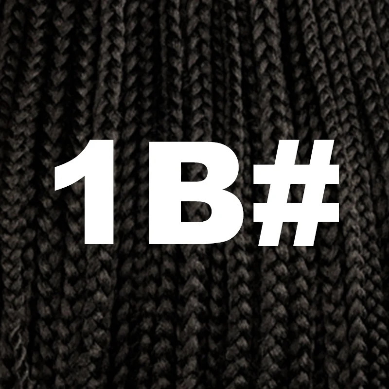 Silike 1" 18" 2" вязанные коробки, на крючках, косички, синтетика, волосы 12 корней чистый Цвета крючком плетение волос для наращивания 90-100 г 1 упак./лот - Цвет: # 1B