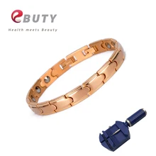 EBUTY 99.999% чистый браслет с германием из нержавеющей стали для женщин ювелирные изделия для здоровья подарок энергия браслеты