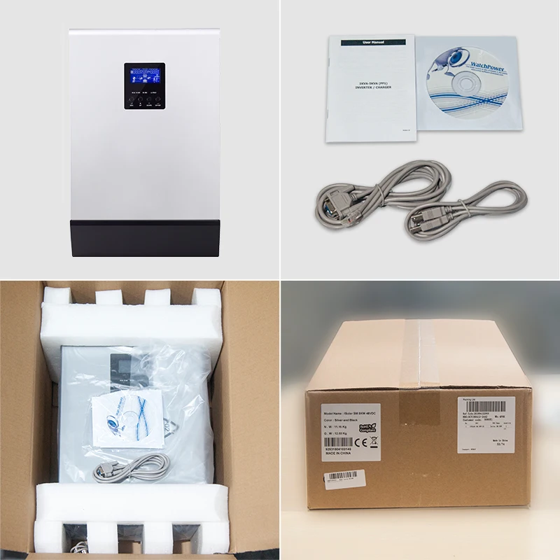 10KW 450Vdc MPPT регулятором солнечного по ограничению на использование опасных материалов в производстве электрического и электронного оборудования Синусоидальная волна 80A со слежением за максимальной точкой мощности параллельно Инвертор 48В 230V Гибридный решеточный инвертор зарядное устройство