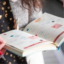 Кожаный переплет A5 142*208 мм планировщик еженедельная записная книжка офисные принадлежности