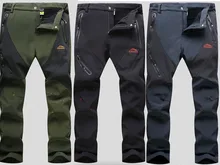 Man Winter Waterproof Thermal Outdoor Hiking Pant Men Camping Climbing trekking skiing Softshell Trousers Plus size P19M