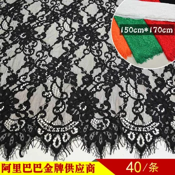 

Factory direct sale five colors new design cording lace fabric stock eyelash lace fabric 150*170cm per pc