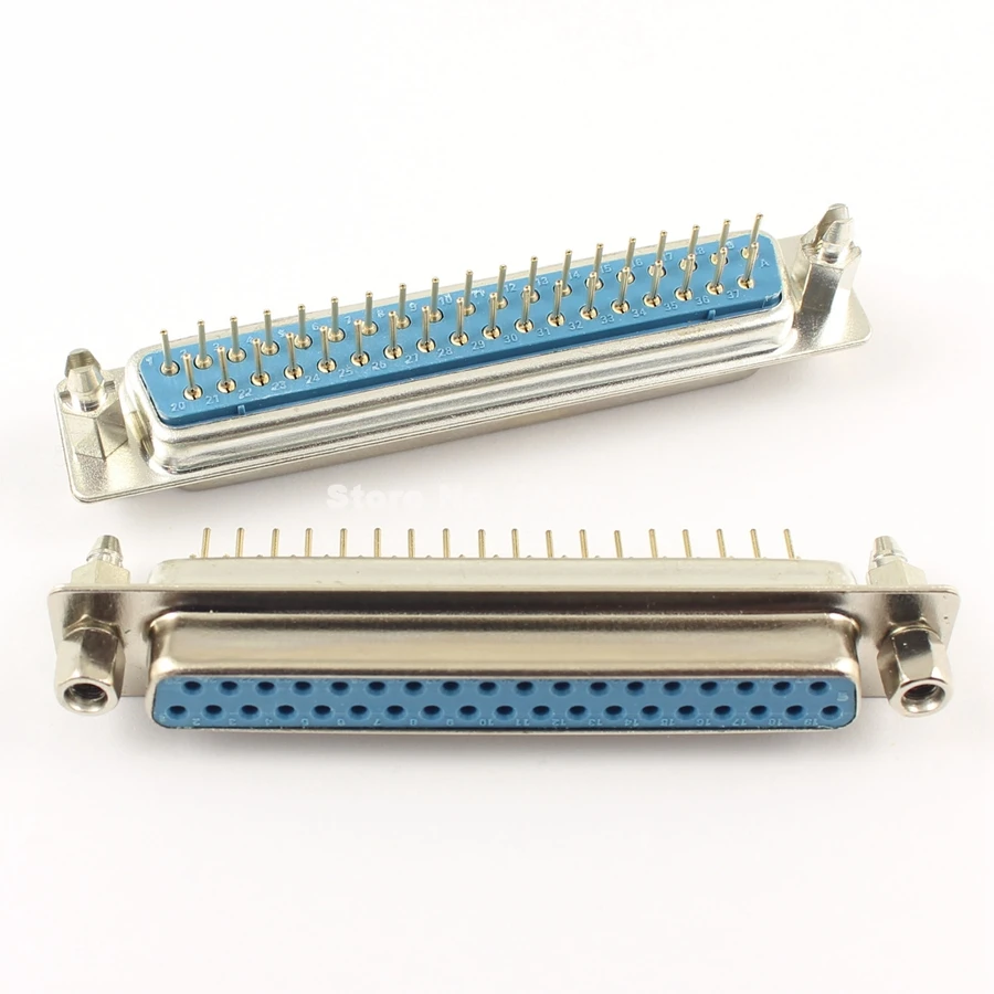 5pcs D SUB 37 Round Pin Female Straight Through Hole PCB Connector 2