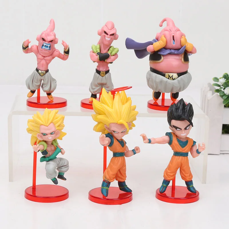 

Dragon Ball Z Super Saiyan Son Goku Gohan Gotenks Majin Buu Boo running Q Version dragonball WCF PVC Figure Toy