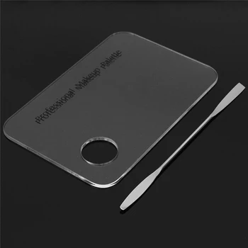 

Hot Palette Clear Acrylic Nail Art Makeup Polish Gel Foundation Eyeshadow Mixing Spatula Stainless Steel Rod Manicure Set Tool