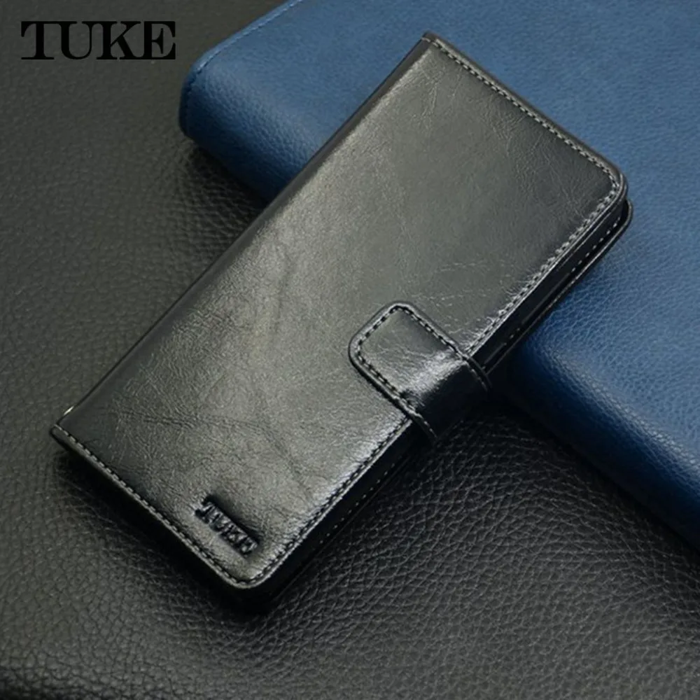 Harga Tuke untuk LG D686 Minyak Lilin Kulit Case untuk LG D686 G Pro Lite Dual Flip Cover Housing untuk LG d684 D682 D685 Ponsel Bag Cover Case