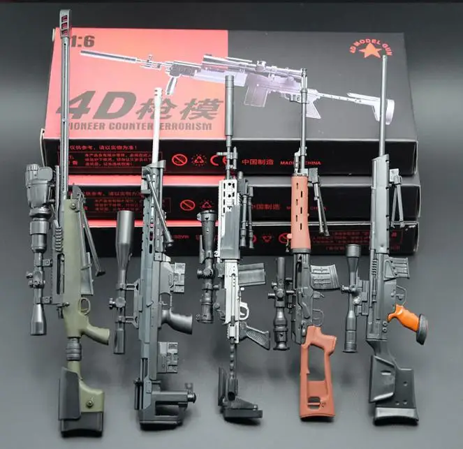 5 шт. 1:6 собрать покрытием ружьё модель снайперская винтовка SVD PSG-1 MK14 DSR-1 TAC-50 оружие Наборы для детей возрастом от 1", двигающиеся фигурки, коллекция игрушек