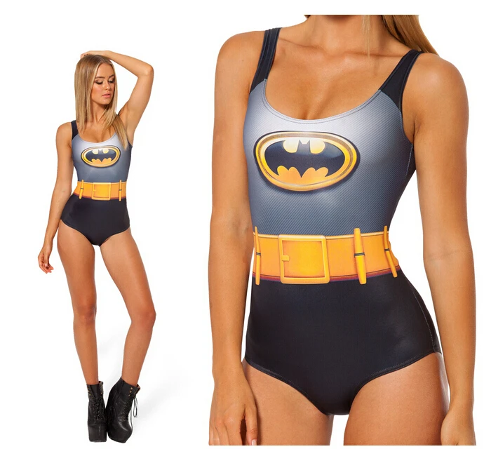 Batman para mujer estilo natación ropa impresión de moda para mujer ropa de playa mujeres del traje de baño swim suit wear set free size _ AliExpress Mobile