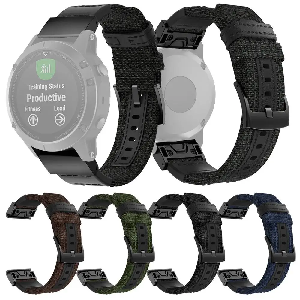 

Woven Nylon Sweatproof Watch Band Strap for Garmin Fenix 5/5 Plus/Forerunner 935 Wristband Quick Drying Watch Band Strap #627
