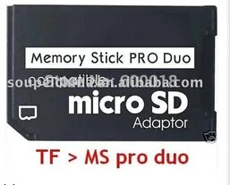 Micro SD TF к Memory Stick MS Pro Duo адаптер конвертер для psp поддержка 4ГБ 8ГБ 16ГБ 32ГБ 64ГБ 20 шт. Примечание: onlyl адаптер - изображение