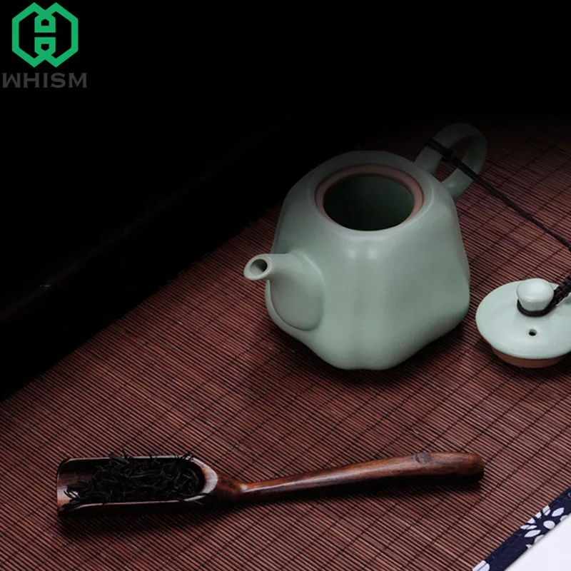 

WHISM Nature Wood Kungfu Tea Spoons Wooden Chinese Tea Scoop Handle Tea Leaves Scoop Coffee Powder Spoons Kitchen Accessories