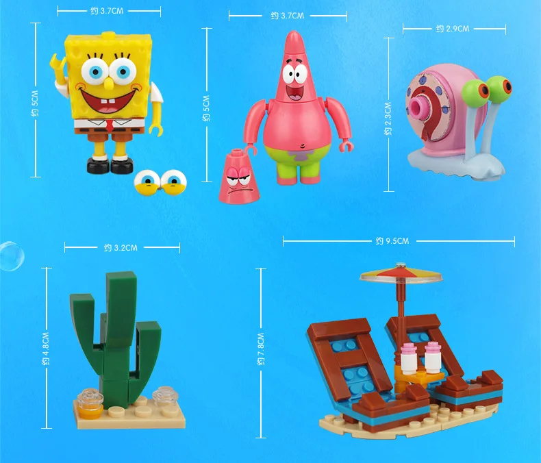 Новая Губка Боб музыка juguetes дом в форме ананаса друзья Губка Боб Патрик сквидворд строительные блоки игрушки для детей