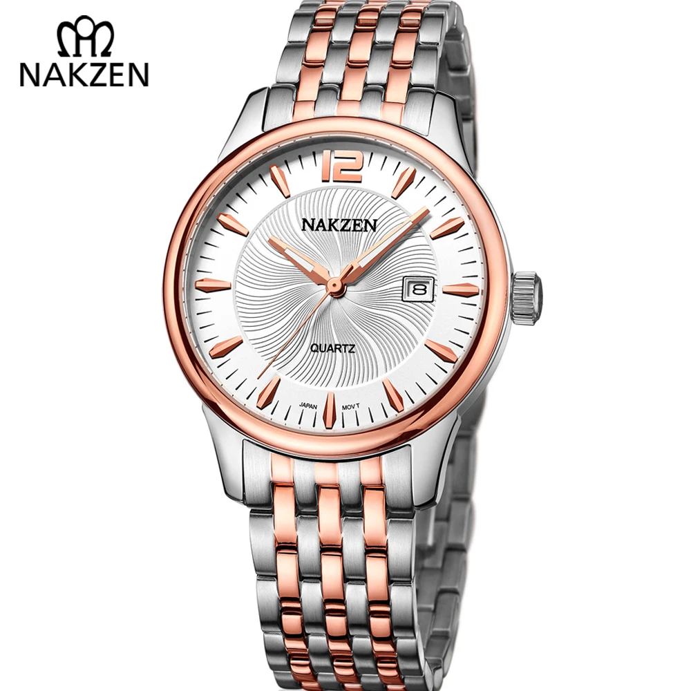

Men Quartz Watches NAKZEN Brand Unique Male Watch Waterproof Luminous Business Watch Fashion Casual Watch Men Quartz Clock Gents