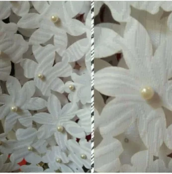 

Laser cut lace fabric beaded lace fabric Wholesale lace For lace Wedding dress evening lace ivory white lace 5y HX020