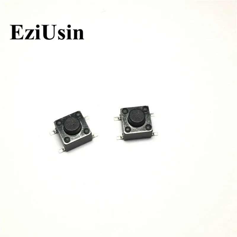 EziUsin 6*6*5 Black Light Touch Micro Switch SMD Mini Button Keys Interrupteur PCB Keyboard For Maker DIY | Обустройство дома