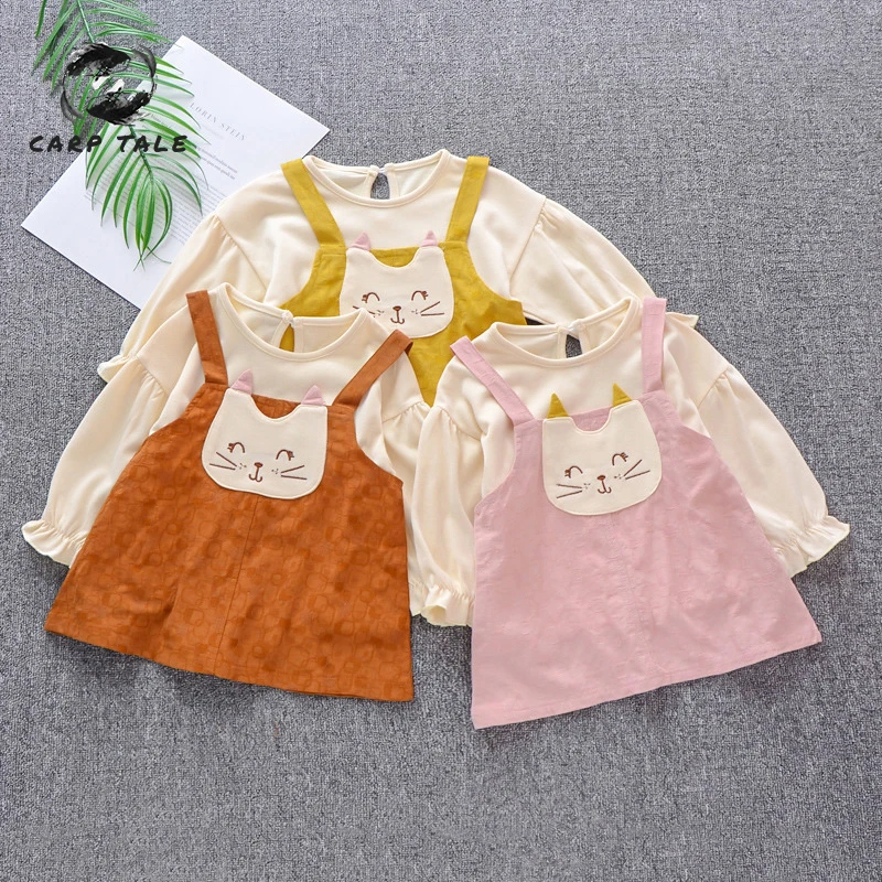 

Cute Bunny Baby Dress Long Sleeve Girls Dress 2019 New Autumn Fashion Style Children's Clothing Cotton Baby Kids dress baby