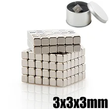 

216Pcs 3x3x3 Neodymium Magnet Small Strong Super Powerful Magnetic Magnets Permanent 3mm N35 Magnetic Buck Cube Square