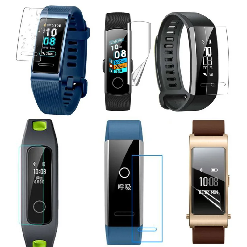 

Soft TPU Screen Protector Cover Film For Huawei Talkband B2 B3 Lite B5 Honor band 2 3 Pro 3e A2 4 Running Smart Watch Wristband