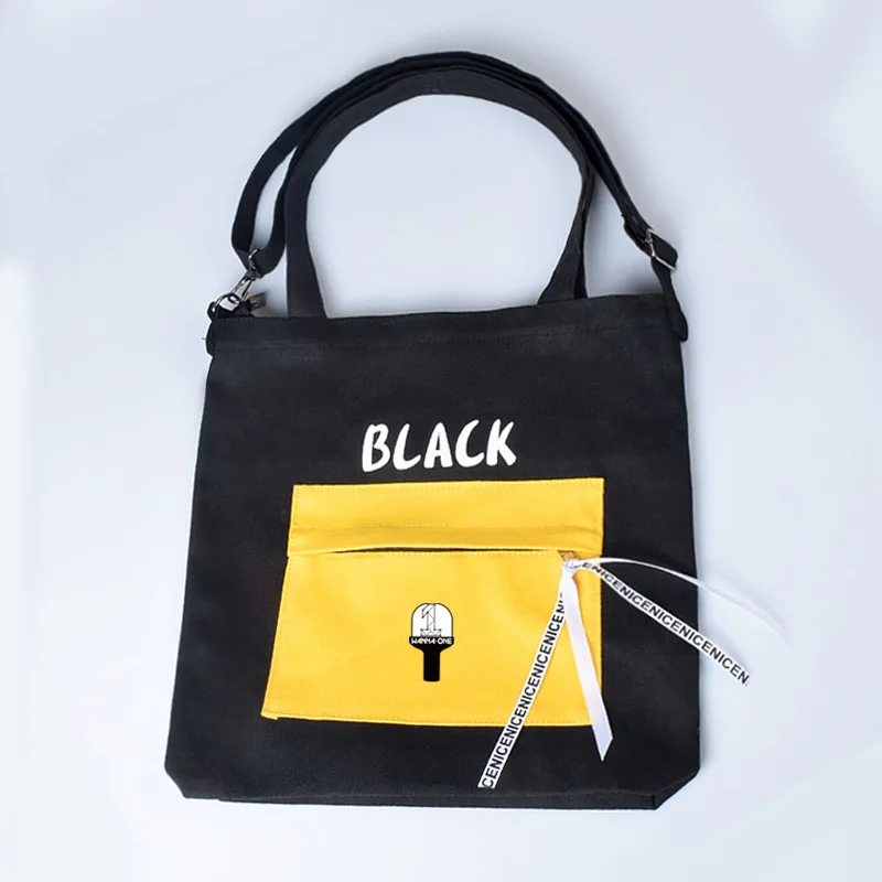 

got7 Wanna one canvas bag twice with the bag student bag shoulder Messenger bag Dropshipping