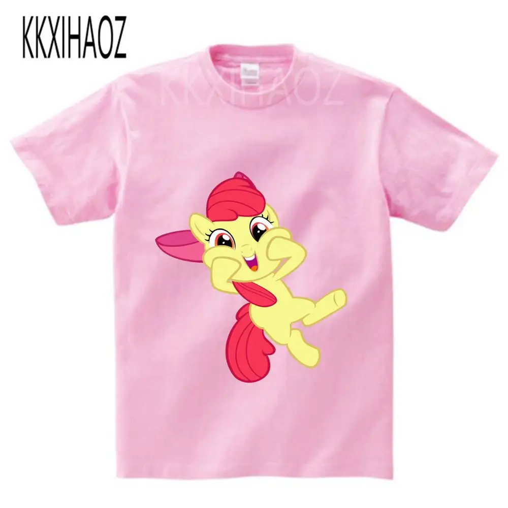 

Baby Girls Summer Tops T-shirt my Clothes little pony print T shirt Princess Cartoon Short Sleeve kid clothes 2-15 Y girl shirt