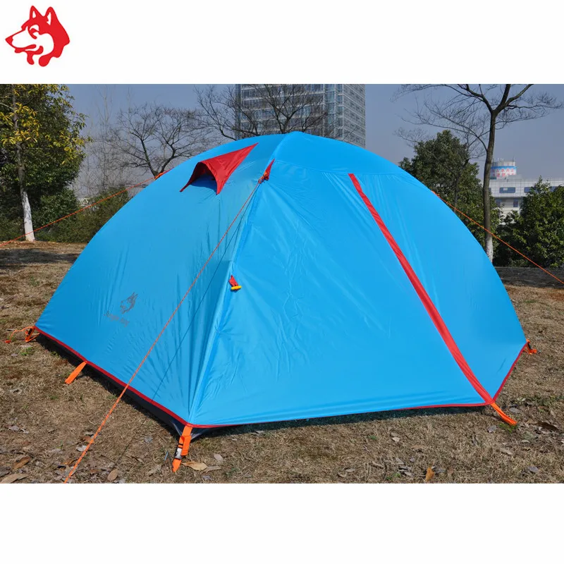 8.5mm aluminum pole camping tents two people double layers waterproof